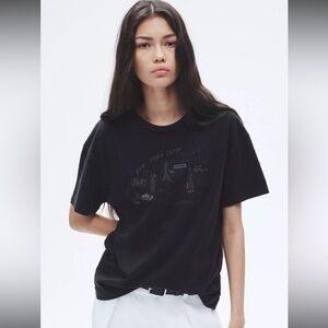 Rag & bone Mica City Tee gray black SIZE S NWOT